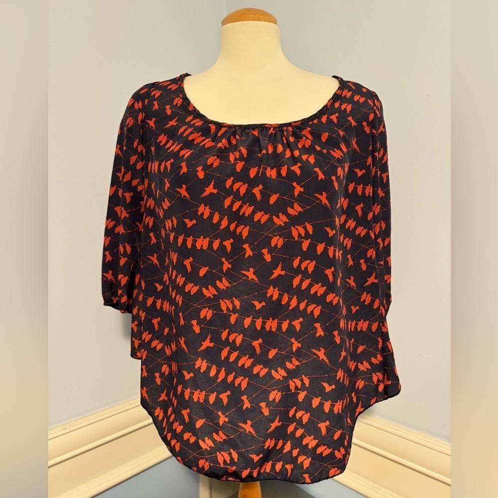 Seduction - birds on a wire swing blouse